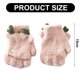 thumbnail image 2 of 4 guantes tejidos de medio dedo para mujer, bonitos guantes de estudiante con astas, acolchados y con dedos expuestos 765, 2 of 5