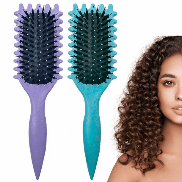 Cepillo Definir Rizos Peine Cabello Rizado Peinado Rulos 2pz
