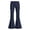 czb# Navy439, variant on CUZIBR Girls Flared Pants High Waist Solid Color Classic Bell Bottom Stretch Casual Streetwear Trousers With Front Pockets For Kids Back To School Fashion Bottoms,Navy,13-14 Years