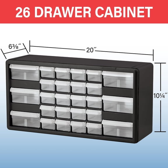 26-Drawer Plastic Drawer Storage Cabinet - White