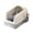 Khaki, variant on Extra Large Stainless Steel Litter Box for Big Cats Litter Pan with High Sides | Anti-Urine Leakage, Non-Stick & Odor Resistant | Easy Cleaning Pet Toilet Supplies with Scoop Included