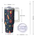 thumbnail image 2 of 30oz Reindeer Tumbler with Lid and Straw Leak Proof Stainless Steel Cup Holiday Coffee Water Bottle Gifts, 2 of 5