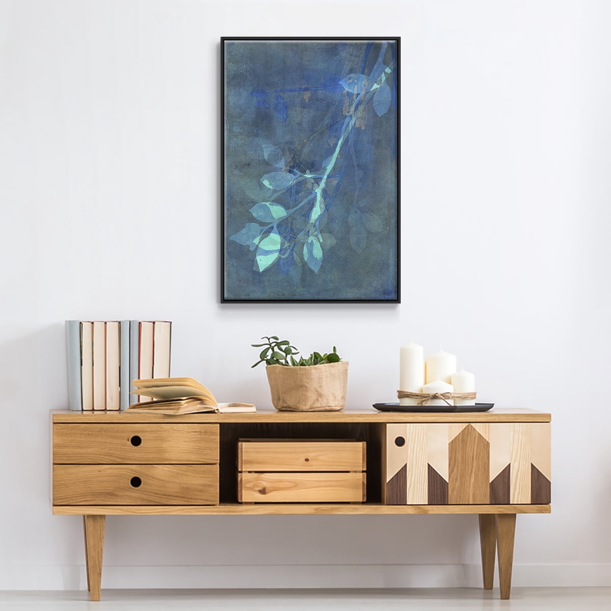 Branching Out VIII Framed Premium Gallery Wrapped Canvas - Ready to Hang - 17 x 25 - Black Floating Frame
