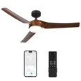 thumbnail image 2 of Modern 52" Smart Ceiling Fan with Dimmable Light Kit & Remote Walnut, 2 of 5