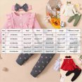 thumbnail image 4 of KPOPLK Infant Baby Girl Clothes Fall Outfits Ribbed Long Sleeve Top and Leggings + Headband Fall Winter 6 9 12 18 24 Months 3 Piece Set,Size 3-6 Months, 4 of 9
