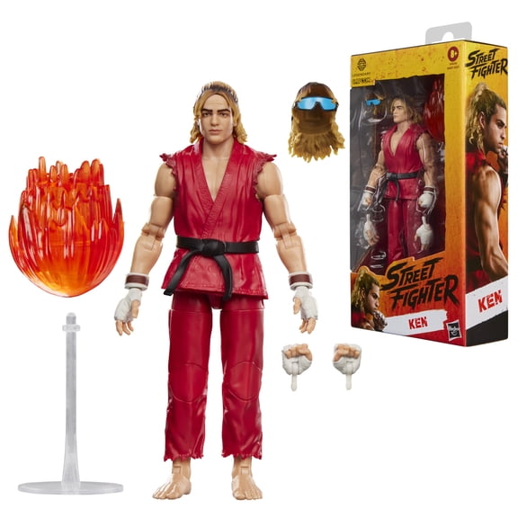 Street Fighter Ken Figure 6-Inch Collectible, Ages 8 