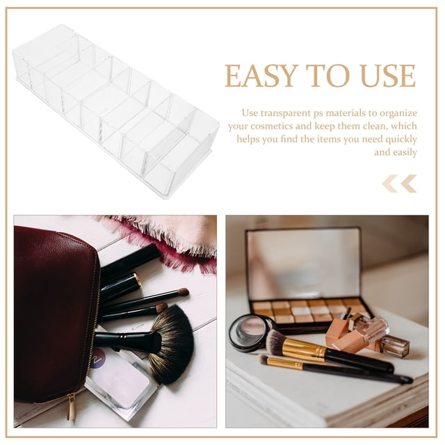 WHAMVOX Caja De Almacenamiento Para Paletas De Maquillaje Con Compartimentos Transparentes