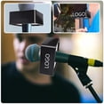 thumbnail image 3 of SHISUYAN 2pcs ABS Triangle Square Shaped Microphone Station Logos for Interview KTV, 3 of 9