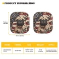 thumbnail image 5 of KUIFORTI 2 Pcs Camo Car Windshield Sun Shade Funny Pug Car Shade Front Windshield Universal for SUV Trucks,Cute Sun Visor for Car Windshield Foldable, 4th of July Flag Decor, 5 of 5