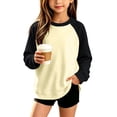 thumbnail image 3 of Abtuhar Fall Crew Neck Raglan Pullover Sweatshirt for Boys and Girls Casual Tops for 3-15 Years, 3 of 5