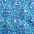 thumbnail image 1 of oneOone Cotton Jersey Blue Fabric Ocean Underwater Life Quilting Supplies Print Sewing Fabric By The Yard 58 Inch Wide, 1 of 4