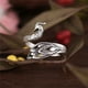 thumbnail image 4 of Anillo de plata tailandés de pavo real tridimensional de estilo étnico, anillo de dedo abierto de temperamento simple con pluma retro, 4 of 6
