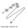 thumbnail image 3 of Unique Bargains 1 Pc Adjustable Waist Belt Delicate Sun Pendant Adjustable Waist Cord Women Silver Tone, 3 of 6