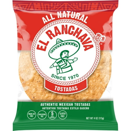 El Ranchava Tostada Regular Round Flat Tortilla Bag Gluten Free, 4 oz