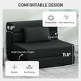 thumbnail image 6 of HOMCOM Folding Sofa Bed, Sleeper Chair with Pillow, Black, 6 of 8
