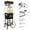Black, variant on 12OZ Popcorn Machine with Cart, Holaki Movie Theater Popcorn Maker Machine with Stainless Steel Kettle, Tempered Glass, 8" Shelf, Popcorn Machine for Kids Party Home, Red