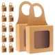 thumbnail image 3 of Caja de regalo colgante para botella de vino, 12 Uds. Con ventana, caja de regalo con ventana para decoración de botellas de vino, 3 of 7