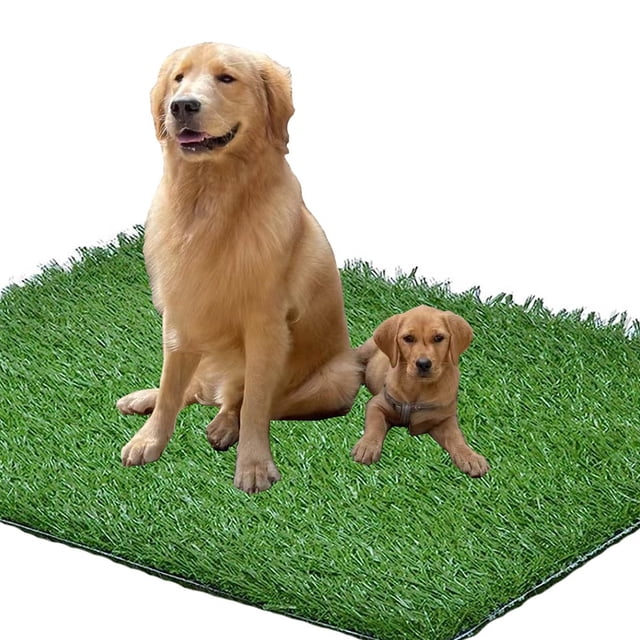 HLONK 41” X 30” Artificial Grass Patch for Dogs Potty Training Washable Reusable Turf Grass Pee Pads for Small to Large Dogs