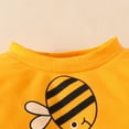 thumbnail image 5 of Girls Two Piece Outfits Toddler Girls Sweatsuit Long Sleeve Tops Shirt Cartoon Prints Pants Outfits Cute Girl Clothes Yellow 9 Months-12 Months, 5 of 6