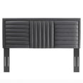thumbnail image 2 of Believe Channel Tufted Performance Velvet King/California King Headboard, Charcoal, 2 of 7