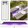 thumbnail image 3 of Purple Waves Table Runner Linen Burlap Table Runner 72 Inches Long Ombre Abstract Art Gradient Modern Dresser Scarves for Kitchen Island Coffee Dining Room Party Wedding Banquet Holiday Decor 16"x72", 3 of 8