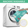 thumbnail image 6 of Turquoise Christmas Tree Pattern Square Tablecloth,Waterproof Square Table Cover,Wipeable Spillproof Washable Table Cover for Home Kitchen Party Decor 52"x52"(132x132cm), 6 of 6