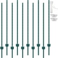thumbnail image 1 of VEVOR 5 Feet Fence Post 10 Pack T-Post Heavy Duty Metal Fence Posts Green, 1 of 1