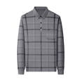 thumbnail image 4 of YSUEJPF Mens Plaid Dress Shirts Business Casual Button Long Sleeve Work Shirts Collared Comfy Golf Shirts with Chest Pocket, 4 of 8
