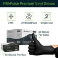 thumbnail image 3 of FifthPulse Disposable Vinyl Exam Gloves - Black - Box of 50 - S, 3 of 8