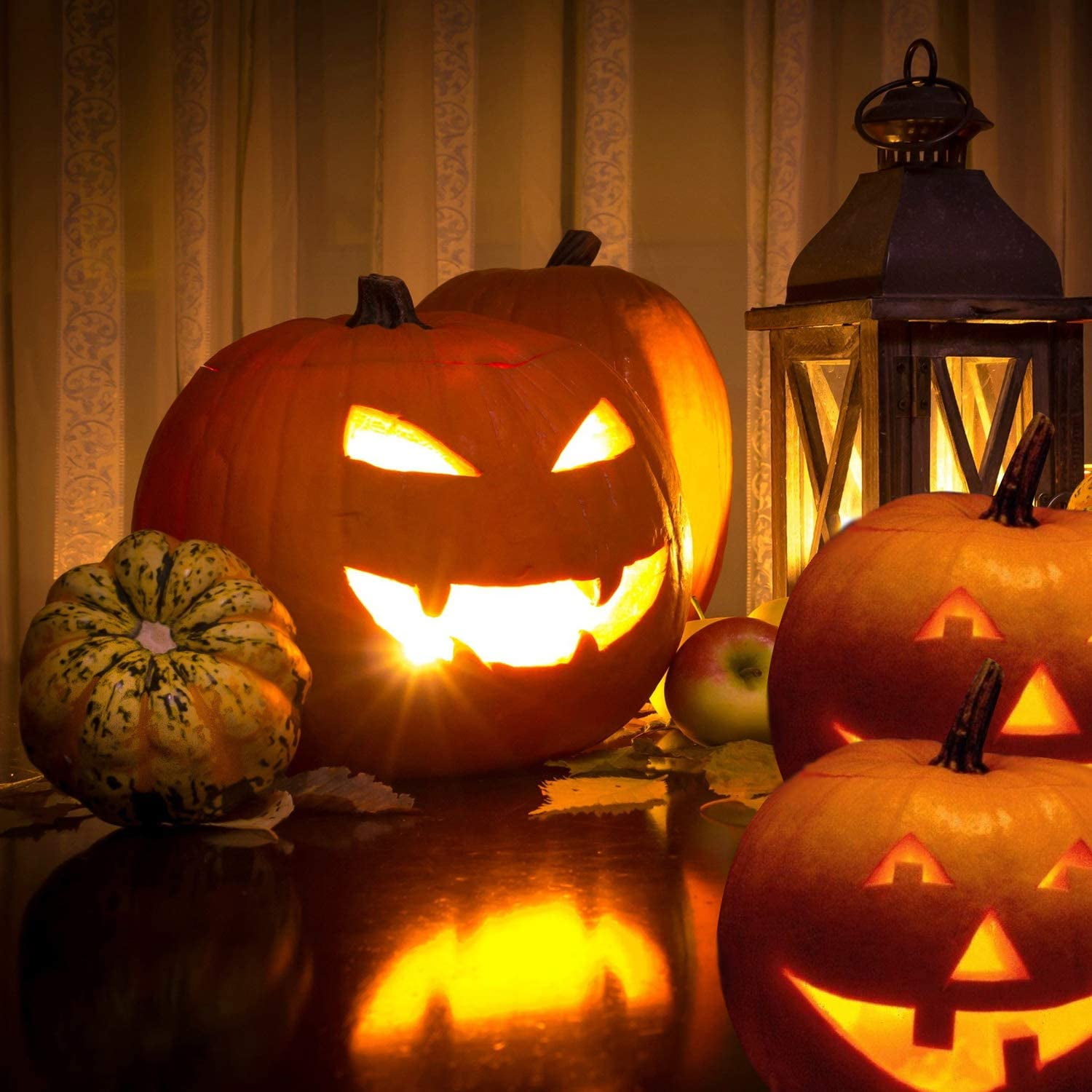 Acier Inoxydable Sculpture Citrouille Kit, 7 Pièces Halloween Kit De