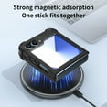 thumbnail image 2 of Allytechgroup for Samsung Galaxy Z Flip 4 Case, Shockproof Shell With Kickstand Magnetic Ring Shock-Absorbent Lightweight Non-Slip PC+TPU Metal Basic Case Wireless Charging Support, Gray, 2 of 6