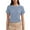 Blue, variant on MIXUE Womens Summer Tops Solid Color Round Neck Lace Trimmed Short Sleeve Hollow Out Stylish Casual Pullover T-shirts Sportwear,Blue,M