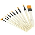 thumbnail image 4 of Juego de brochas de nailon, bolsa de almacenamiento para fregar, herramienta de pintura acrílica Gouache de acuarela, 10 Uds., 4 of 12