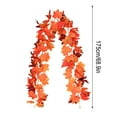 thumbnail image 3 of Sahpxhe Halloween Maple Leaf Garlands Rattan Decor Hanging Wall, Realistic Waterproof Artificial Garland for Home Halloween Thanksgiving Indoor and Outdoor Use 68.9Inch Multicolor, 3 of 6
