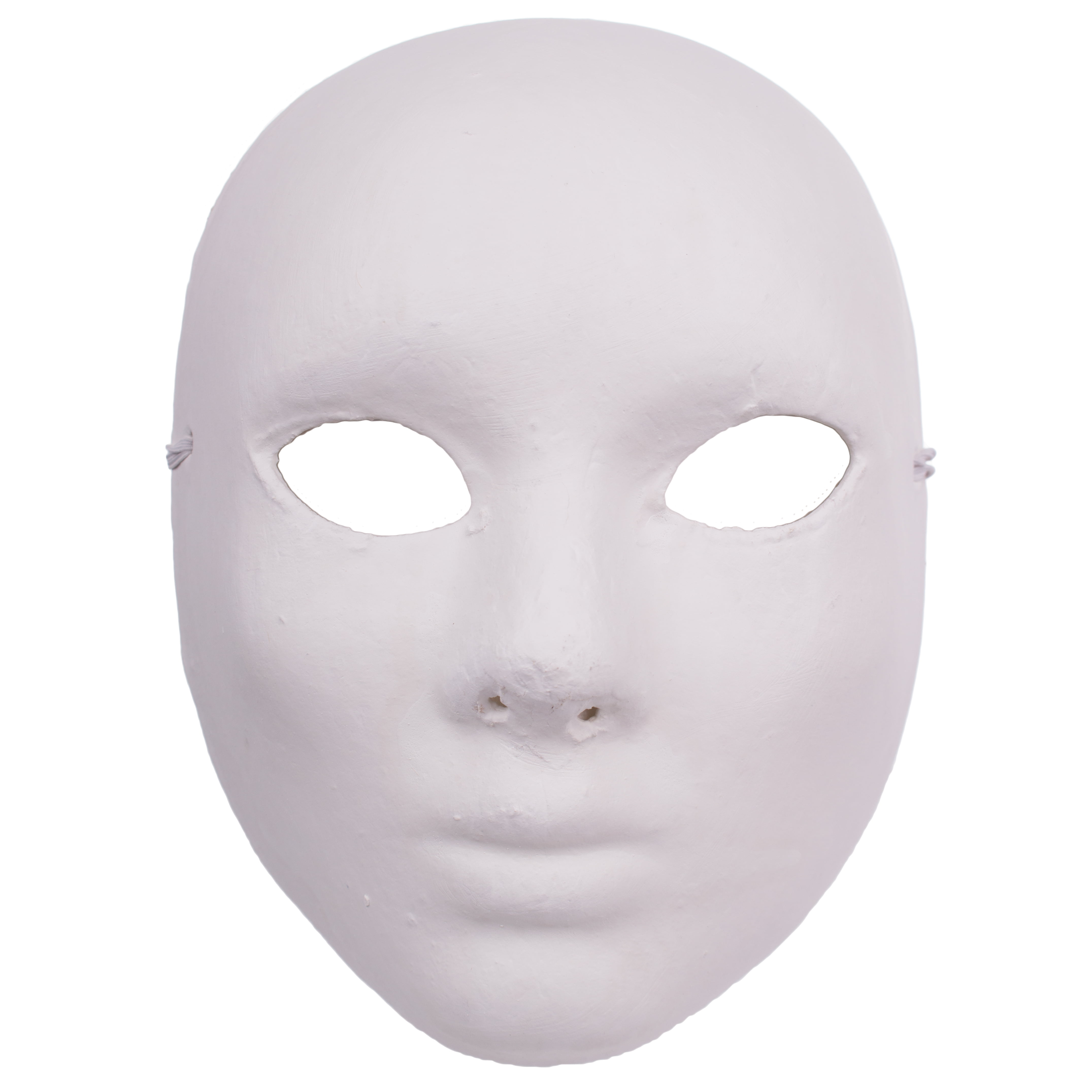 Defekt Drastisk dechifrere Female Plain Blank Anonymous Matte Paper Mache Face Mask, White, One Size -  Walmart.com