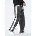 thumbnail image 2 of 2024 New Spring Men's Sweatpants Korean Fashion Drawstring Striped Track Pants Male Cotton Casual Loose Straight Trousers, 2 of 6
