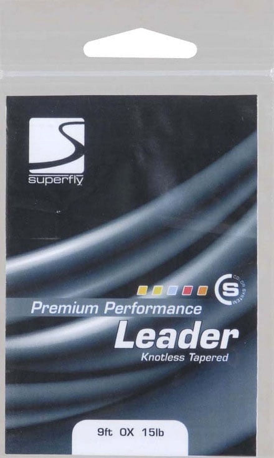 Superfly SFKTL9-0X Knotless Tapered Leader 9' 0X, ideal for almost fly fishing applications