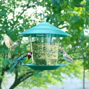 Chrlaon Wild Bird Feeder,Hanging for Garden Yard Plastic Hopper Chickadee Green