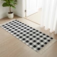 thumbnail image 3 of Vintage Farmhouse Hallway Runner Rug 2'x6', Black and White Checkered Washable Entryway Rug with Tassels, Woven Cotton Laundry Room Rugs Long Carpet for Bathroom Sink Foyer Bedroom, 3 of 9