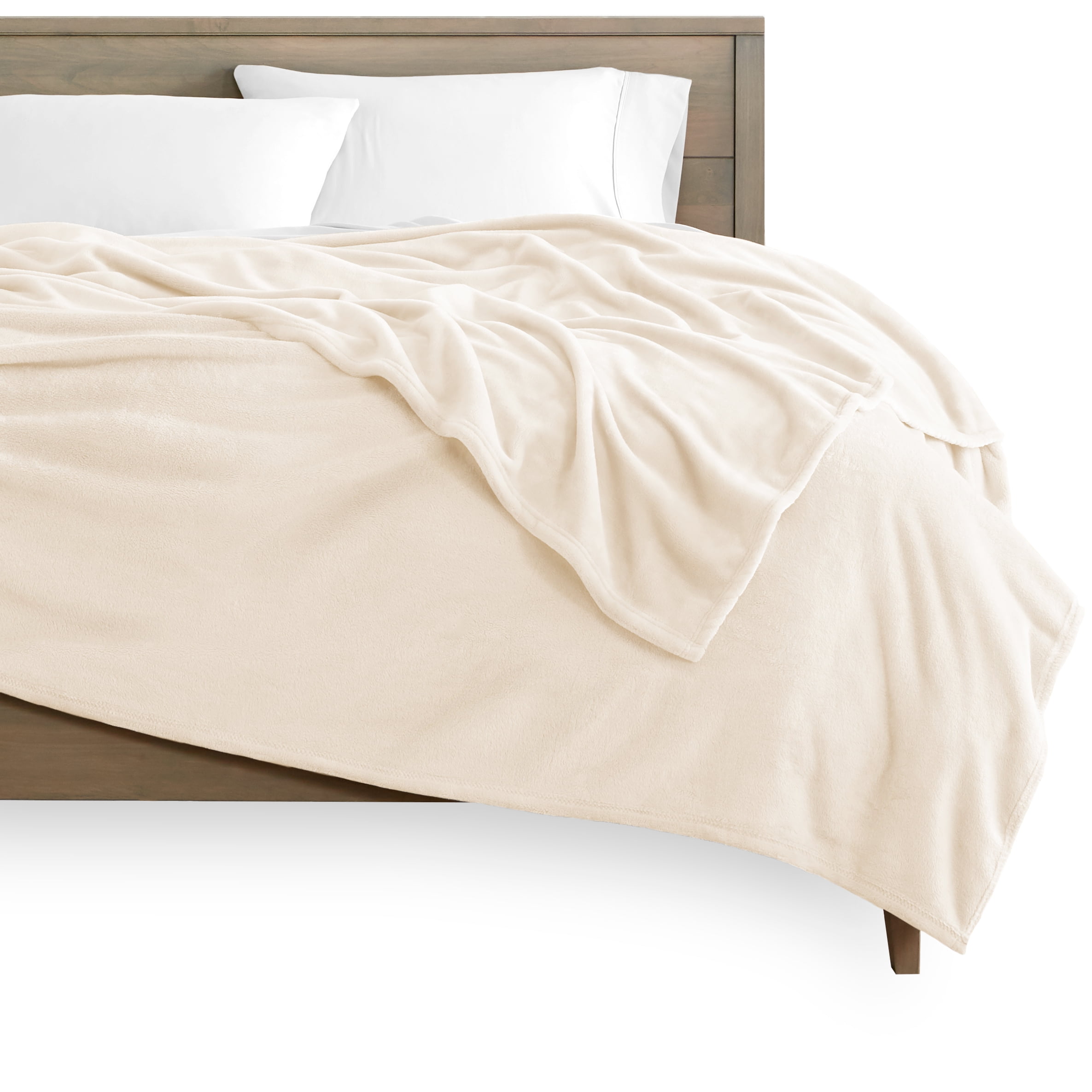Bare Home Ultra Soft Microplush Fleece Blanket Throwtravel Vanilla