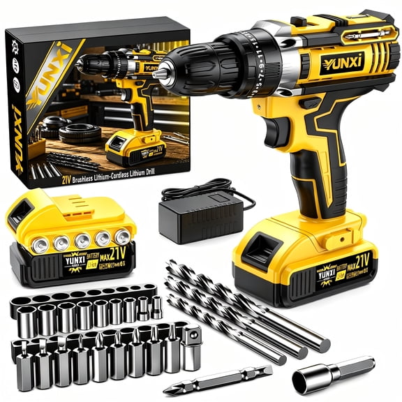 2026 New 21V Cordless Drill Driver Kit with Tool Box, Household DIY Repair Power Tool, Ideal Gift for Men & Dads