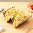 thumbnail image 5 of Taco Holder Stand | Corn Tortilla Rack | Sturdy Iron Construction | Dishwasher Safe | Microwave & Oven Safe | Silver Finish | 2 Size Options, 5 of 6