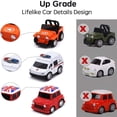 thumbnail image 4 of AMERTEER Metal Pull Back Cars, 8 Pack Mini Die Cast Toy Cars Set, Police Car/School Bus/Ambulance Car/Bus/Classic car....Kids Toys Vehicles Friction Powered,for Aged 3-12 Year Boys Girls Kids, 4 of 5