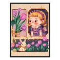 thumbnail image 2 of Hilo antiguo tulipán niña pequeña punto de cruz completo 11CT algodón DIY impreso Kits Hugtrwg Para estrenar, 2 of 9