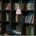 thumbnail image 6 of Kiven Plug-in Modern Clip-on Desk Lamp, 1-Light Nightstand Lamp with Flexible Arm, Pink Fabric Drum Lampshade, 8.2FT Plug in Cord, Decorative Clamp Lamp for Office Home Bookshelf Bedside, 6 of 7