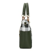 MKF Collection Bonita Checker Women's Tote Bag with Wristlet Wallet, Vegan Leather 2Pcs Shopper Handbag Set by Mia K . - Pink