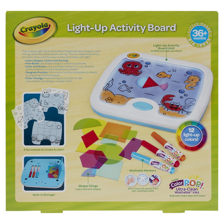 Crayola Light up Activity Board Art Coloring Kit, Toddler Toys, Preschool  Stocking Stuffer 