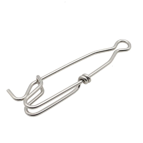 Necvior Tackle Baits Clip Branch Hanger Snap Stainless Fishing Line Clips Fishing Connectors Tackle Long Line Snap Clip
