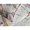 thumbnail image 4 of Ambesonne World Map Quilted Bedspread Set 3 Pcs, Sun Sky Birds Clouds, Queen Size, Multicolor, 4 of 5