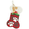 thumbnail image 2 of Bas de Noël en Forme d'Os Plaid Grand Animal de Compagnie Bas Arbre Suspendu Décoration, 2 of 10
